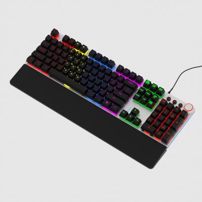 China Shaft RGB Backlit Ergonomic Wired Illuminated Keyboard gaming mechanical keyboard Custom keyboard switch for laptop ipad Gaming Yes for sale