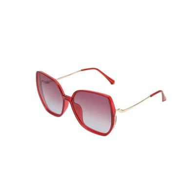 China ODM 2022 Women's Eyewear PC Acetate Retro Big Shape Sunglasses Fashion Gradient Lens Oversized Metal Frame Eyewear ODM for sale