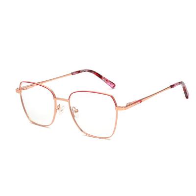 China Unisex Euro Base Design Light Fashion TR90 Frame Style Spring Hinge Metal Square Reading Glass Eyewear for sale