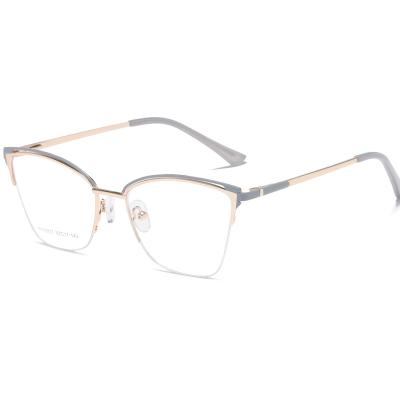 China High Quality Single Vision Glasses Men's Optical Metal Eye Logo Custom Glasses Sights Eye Cat Optical Frame for sale