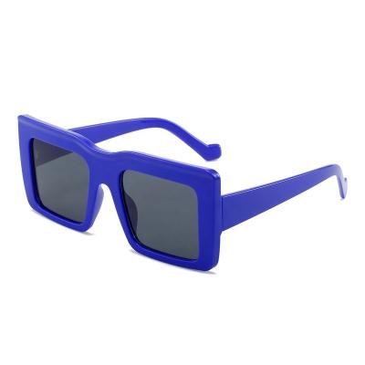 China Square UV 400 Sunglasses 2022 Fashion Sun Glasses Plastic Sun Glasses Big Frame Oversized PC Glasses for sale