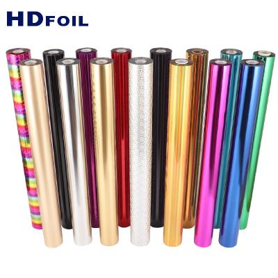 China Paper Foil Laser Rainbow Hot Silver Fabric Water Resist Hot Stamping Transfer Film for sale