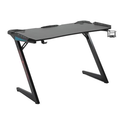 China Other Gaming Desk Racing Gaming Table With LED Light PC Laptop Desk for sale