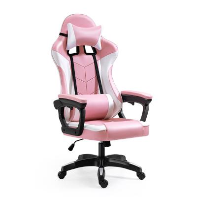 China Wholesale High Quality Swivel Rotation Leather Adjustable Ergonomic Computer Racing Style Gaming Gaming Chair Pink Silla Gamer for sale