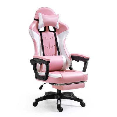 China Wholesale Custom Logo Rotation PU Leather Fixed High Back Four-Point Armrest PC Gamer Chair Computer Gaming Chair With Footrest for sale