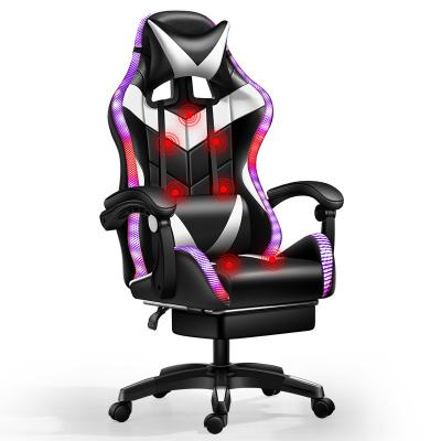 China Massage (Height) Adjustable E-sports Chair RGB Gaming Chair With Speaker for sale