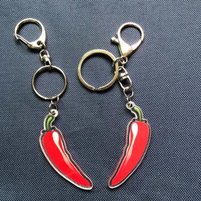 China UV Smart Cute Chili Lovely Charm Key Chain Key Chain Can Use As Door Opener for sale