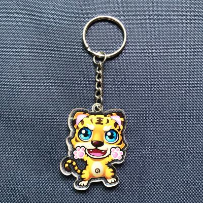 China UV Acrylic Custom Key Chain Lanyard Nice Looking Key Chain Charm for sale