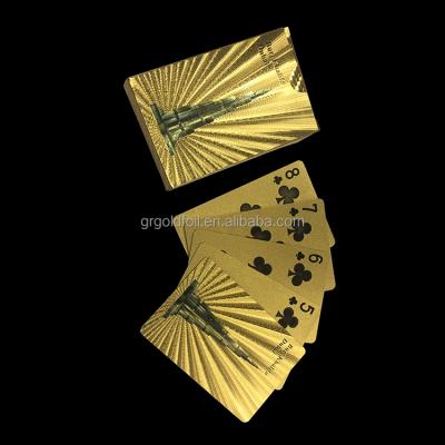 China Wholesale new gold foil china manufacturer gold foil playing cards pokemon cards for sale