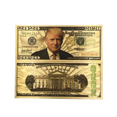 China 2020 Dollar Bill, America India Fake Gold Foil Trump Laser Bottom Money With High Quality PET Material for sale