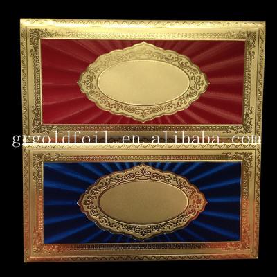 China Custom Recyclable Gold Foil Design Special Envelope Gold Red Gift Business Pouch For New Year for sale