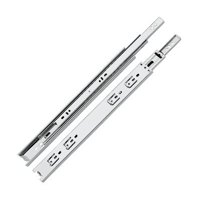 China Modern Triple Fold Stainless Steel Extension Ball Bearing Zinc Finish Drawer Runner Triple Slide for sale