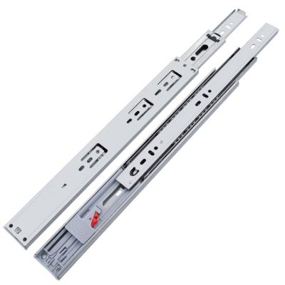 China Modern Heavy Duty 45mm Telescopic Channel Undermount Push To Open Cabinet Drawer Slide Rail for sale