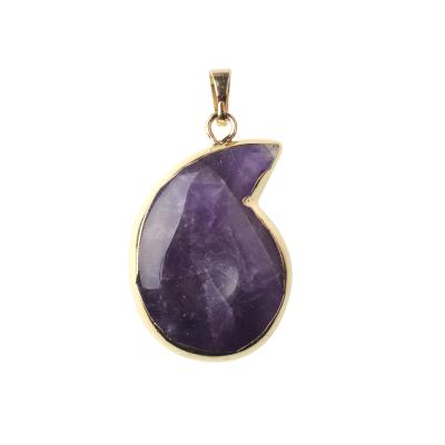 China Cute Natural Stone Pendants Comma Shape Polished Crystal Agate Stone Charms For Jewelry Making Necklace for sale