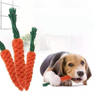 China Carrot Style Dog Toy Rope Cotton Dog Rope Sustainable Chew Toy For Dog for sale