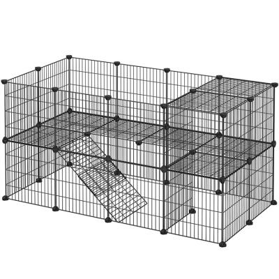 China Diy Sustainable Pet Supplies Custom Expandable Easy To Clean Black Indoor Pet Playpen for sale