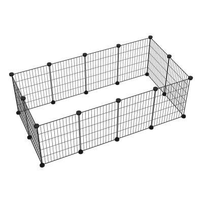 China Factory stocked directly sell 12 wire panels outdoor and indoor foldable pet playpen portable pet barrier for small animals for sale