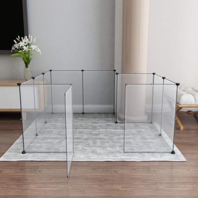 China Stocked 2023 12 Large White Transparent Panels 70*50 Cm Dog Pet Vending Playpens for sale