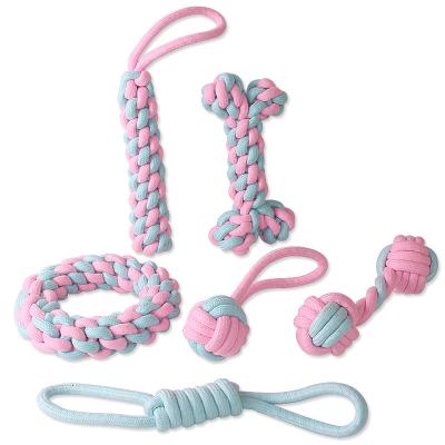 China New Viable Dog Toy Rope Set Pet Supplies Chew Toy Bone Durable Cotton Rope For Dog Toys for sale