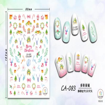 China CA-082-090 Fashionable Nail Art Decals Christmas Nail Stickers for Nail Decoration for sale