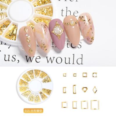 China Popular nail tips nail metal rivet accessories Japan hollowed out - star and moon alloy nail set decoration the new for sale