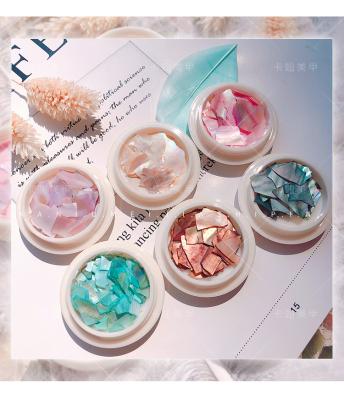 China Shell Japanese 6 Colors Shell Abalone Piece For Nail DIY Ultra-thin Crushed Natural Sea Decoration for sale