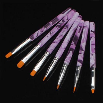 China 7pcs/set Nail Art Painting Flower Pen Gradient Mermaid Drawing Flower Manicure Brush for sale