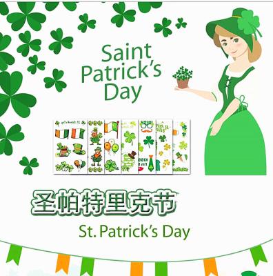 China XF New Trendy St Patrick's Day Nail Sticker Clover Nail Art Stickers for sale