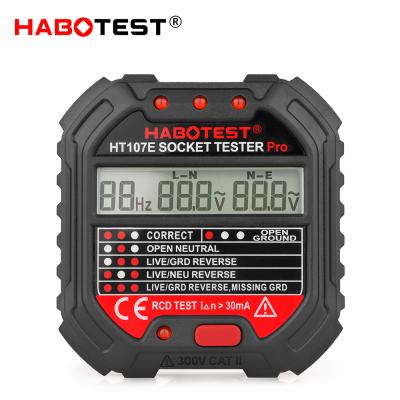 China New HT107E UK Electrical Socket Tester 30mA HT107E Electric Socket Tester Habotest Socket Tester for sale