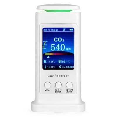 China Hot sale CO2 recorder for home indoor quality test with 8000 data recorder for air CO2 testing 146*80*68mm for sale