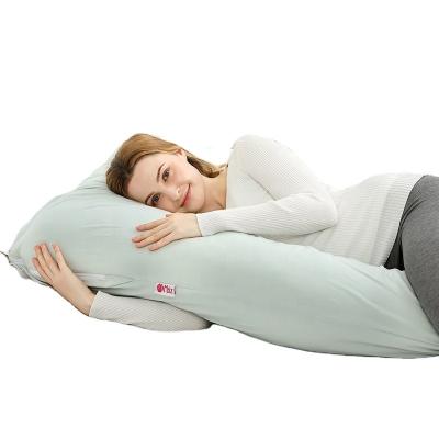 China Full Body Inflatable Improve Best Sleep Support U Shape Long Pregnancy Pillow Back Pain Sleep Support Pillow for sale