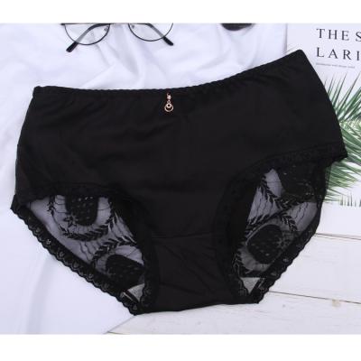 China Fashion Girl Antibacterial Strawberry Decoration Lace Up Breathable Comfortable Black Underwear for sale