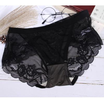 China Factory Wholesale Antibacterial Sexy Nylon Ladies Lace Breathable Comfortable Briefs for sale