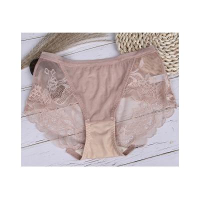 China New Design Antibacterial Ladies Lace Up Transparent Briefs Pure Cotton Panties For Party for sale