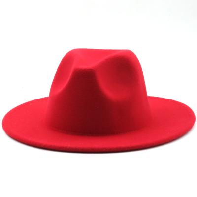 China Women's Red Hat Costom Brim Barred Kids Fashion Indiana Jones Explorer Material Cheap White Tulum Child Indiana Jones Fabric Fedora Hats For Female for sale