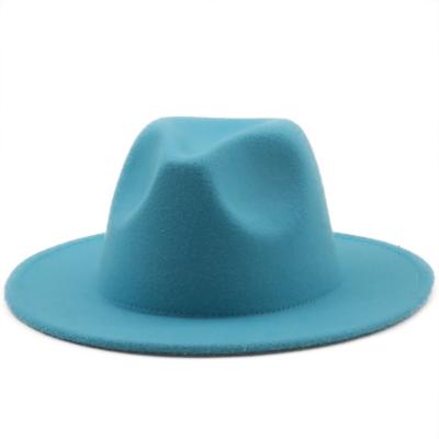 China Cheap Red Blue Black And Flip White Bottom Women Fedora HatsHot s Felt Hats Shade Vendors Male Cotton Children Baby Striped Hat for sale