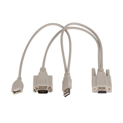 China Serial DB9P Serial Male Female DB9P Turn Head +USB COMPUTER Male Main Connection Line To Female For Face Recognition System Cable for sale