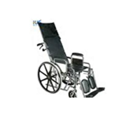 China high back reclining steel wheelchair foldable 150kg/330lbs for sale