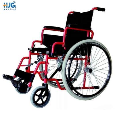 China Collapsible Foldable Steel Wheelchair, Lightweight Steel Wheelchair for sale