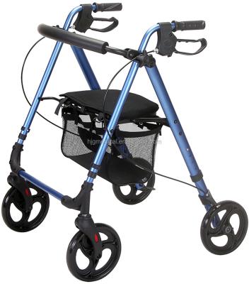 China Healthcare Folding Lightweight Aluminum Walker Rollator , Four Wheel Rollator for sale