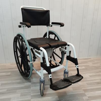 China Removable Aluminum Commode And Shower Wheelchair With 24