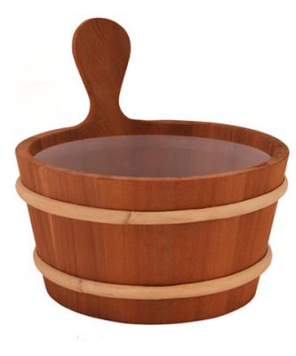 China 26cm Diameter Sauna Bucket With Plastic Inner Container And Spoon Classic Model Cedar for sale