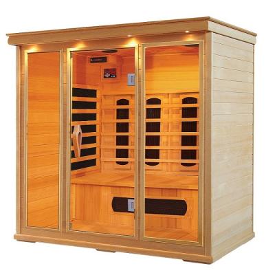 China Hemlock Far Infrared Sauna Cabin for 1 - 5 person , Carbon / Ceramic fiber for sale