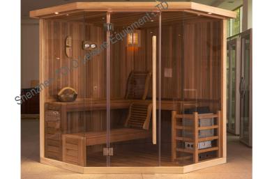 China Polygon Cedar Traditional Sauna Indoor For 3 Person - 6 Person for sale