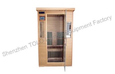 China 1 Person Far Infrared Dry Heat Sauna Canadian Cedar With Dual Control Panel for sale