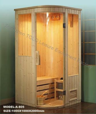 China Dry Steam Traditional Sauna , Electric Pine / Cedar / Hemlock Sauna Rooms for sale