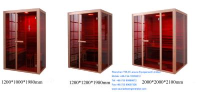 China 1200mm x 1000mm x 1980mm Far Infrared Sauna Cabin for sale