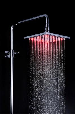 China Modern Stainless Steel Shower Head LED Light 200 x 200 x 10.5mm for sale