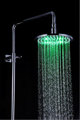 China Bathroom Rain Showers Heads Led Lighted Stainless Steel Φ200 x 9mm for sale