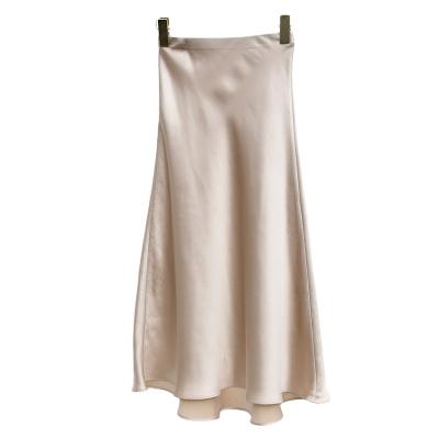 China Original Anti-Static Free Samples Acetate Satin Fishtail Skirt Manufacturers OEM Wholesale High Waist Retro Hip Wrap Silk Smooth Silk Skirt for sale